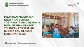 Pelatihan Penguatan Nilai-Nilai Budaya Yogyakarta Gelombang III